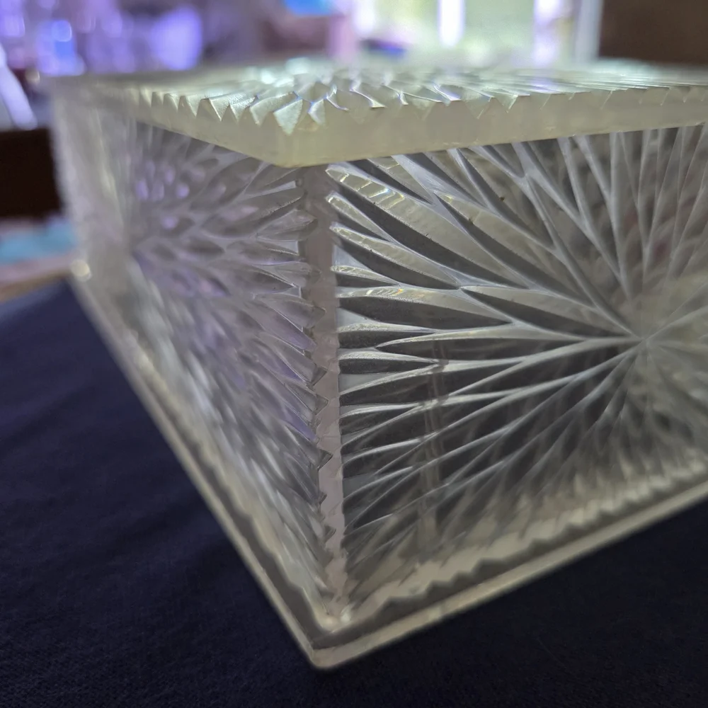 Vintage Sunburst Design Trinket Box by Celebrity, Inc. MCM Home Decor Plastic